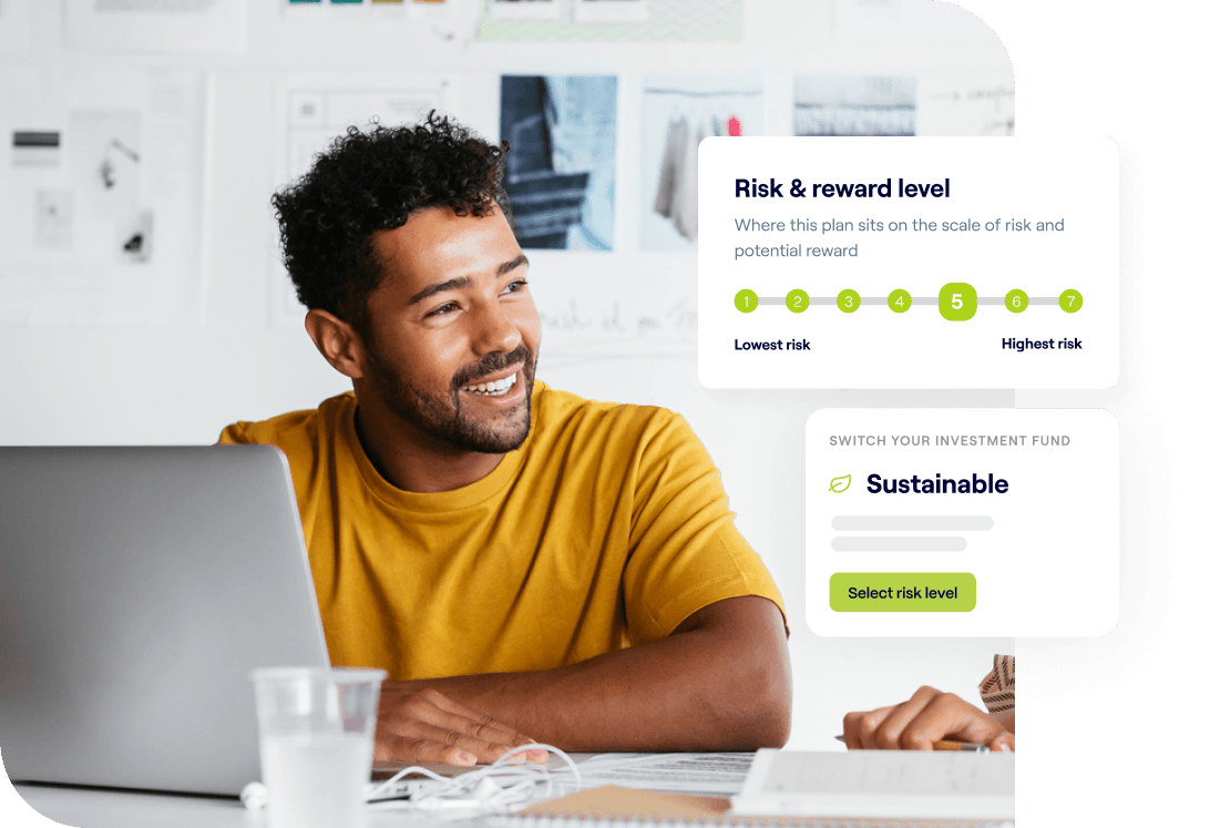 Man looking at investments